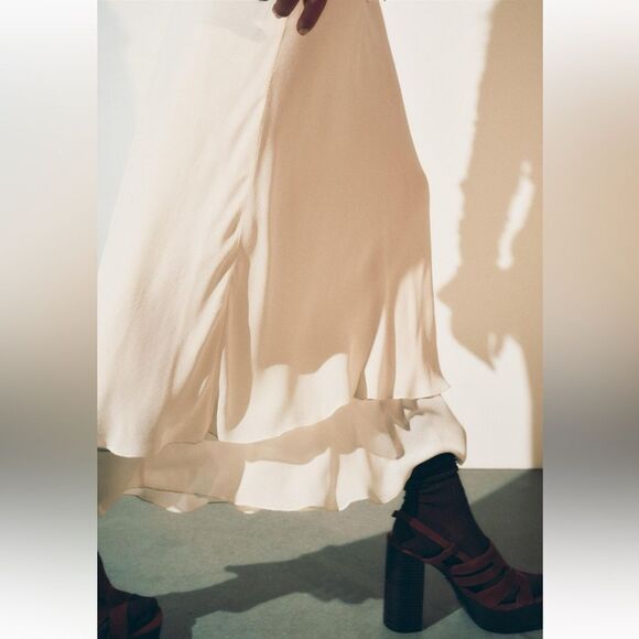 Zara double layer midi skirt ZW collection - Picture 4 of 7